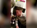 Lad Tries To Smash Melon On Head