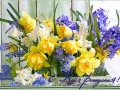 Рамочка цветочная с днем рождения вверх