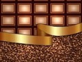27751624-vector-abstrakten-hintergrund-mit-schleife-schokolade-und-kaffeebohnen